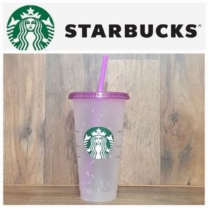 💜🤍 Starbucks Color Changing 2021 Plastic Cold Cup, 24 oz BNWOT